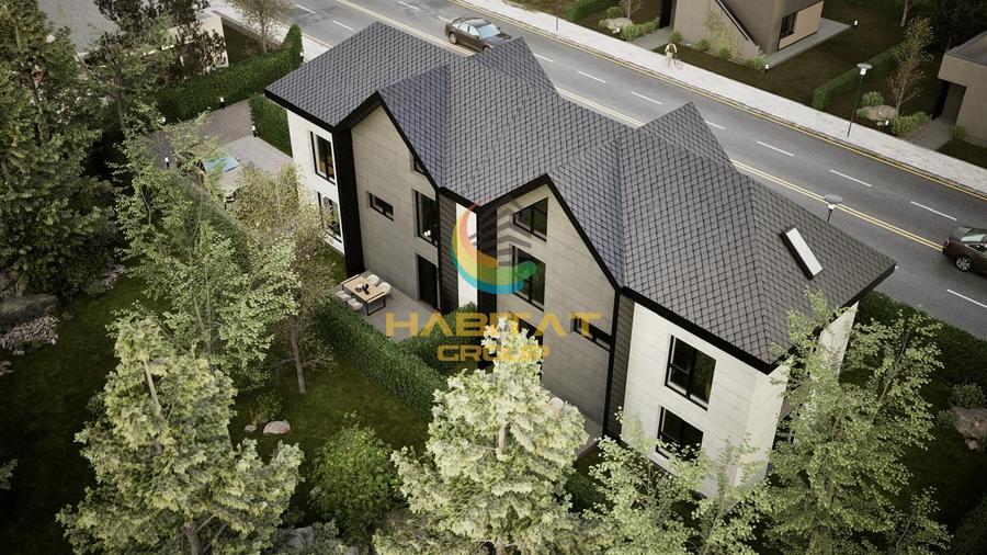 Casa 5 camere, 4 bai, 170 mp-strada asfaltata- Popesti Leordeni