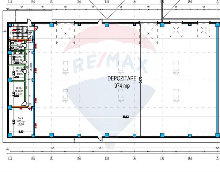 Spațiu industrial de 875mp de închiriat în zona Exterior Vest
