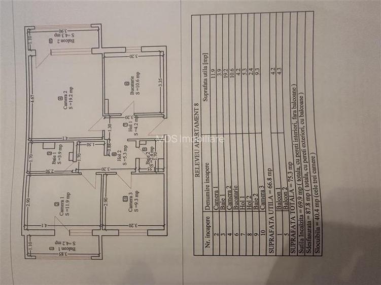 Decomandat Et 3/4 cu 2 bai si 2 balcoane linga parcul Clabucet - 15