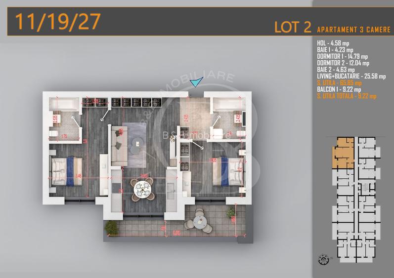 Apartament 3 camere Titan Th. Pallady-Sector 3-Metrou Teclu - 1