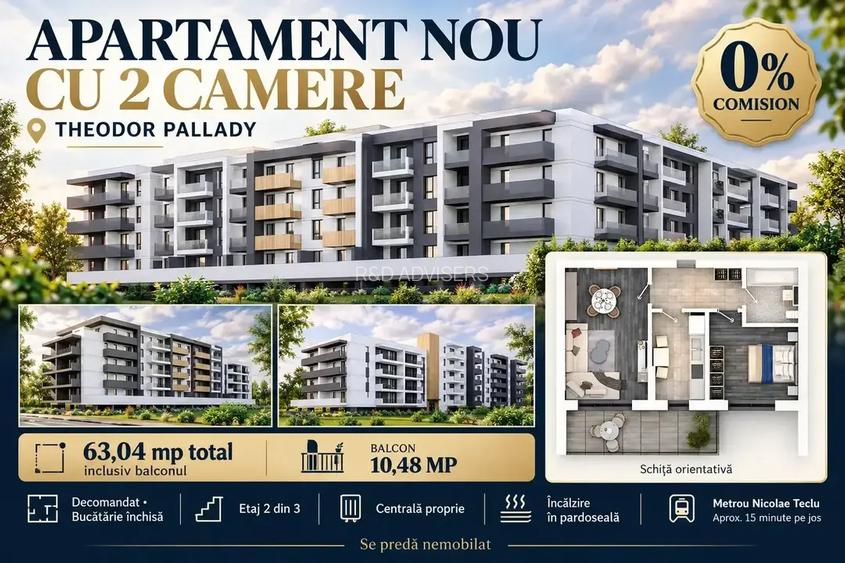 Apartament 2 Camere Theodor Pallady Metrou 15 Minute Comision 0