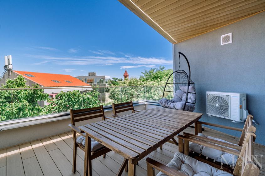 Penthouse elegant de inchiriat | 3 camere & terasa | Bloc Verde, Cantemir