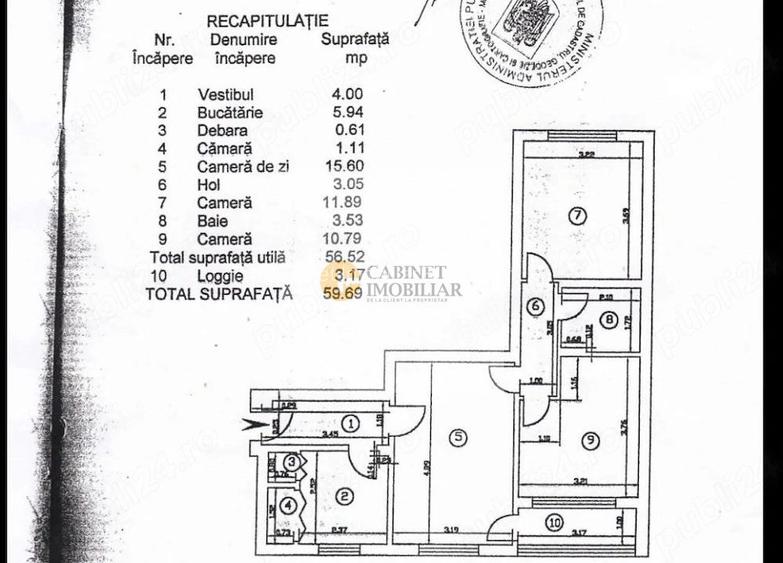 3 Camere | Etaj 1/4 | Crangasi | Gata de mutare - 1