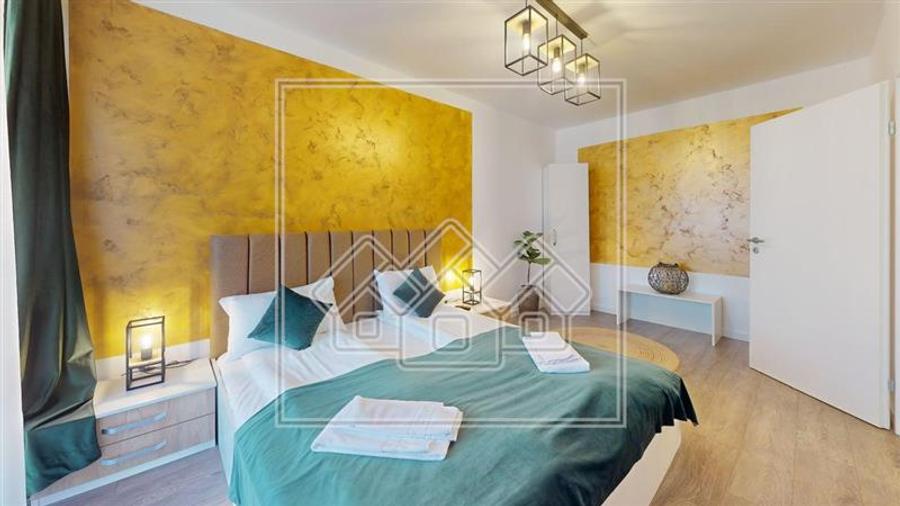 Apartament 3 camere, 2 bai, 2 terase, mobilat si utilat confort lux
