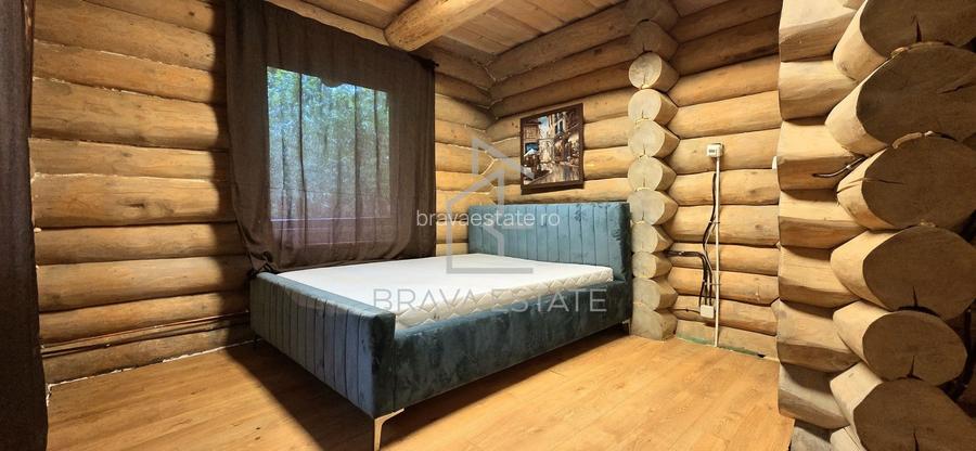 Cabană din lemn rotund, 210mp, ciubăr, jacuzzi, foișor, localitatea Băișoara - 21