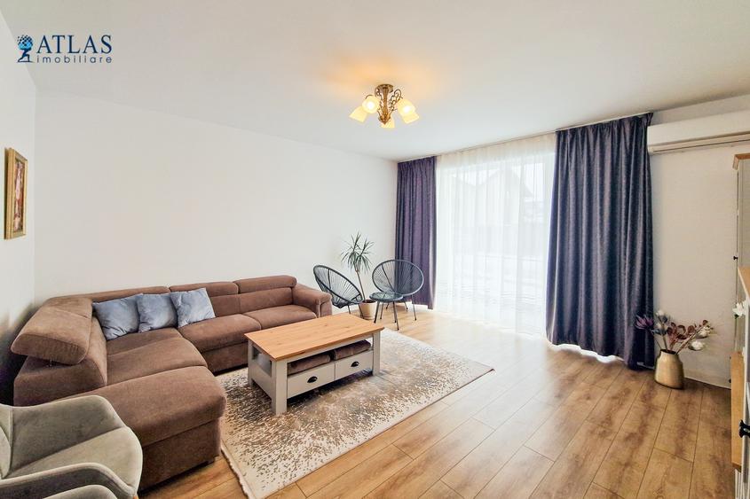 Parter in bloc tip vila, 65 mp.,Uno Residence, parcare, boxa, amenajat cu stil.
