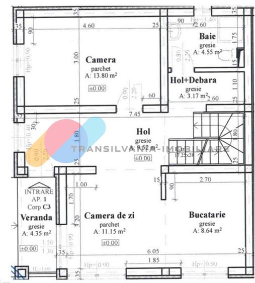 Duplex modern 4 camere, 102mp utili-Dezmir