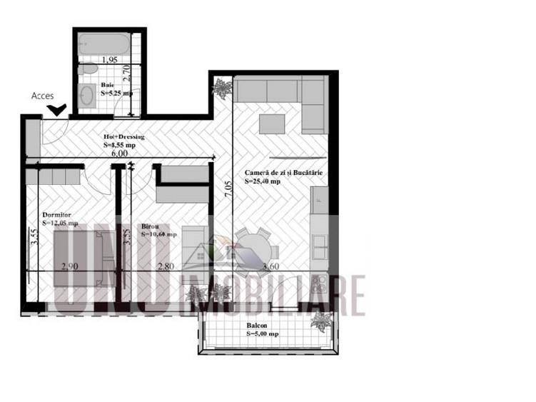 Apartament cu 3 camere, 67 mp, Visan-Bucium, ideal pentru familii