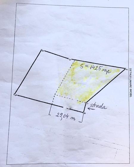 Teren intravilan 1425 mp-pretabil casa P+2E-Zona Drumul Tarpiului