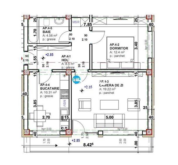 Proiect Nou - Tatarasi, doar 8 apartamente, 2 camere 60MP