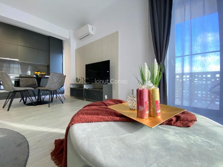 Apartament modern mobilat si utilat, 2 camere,terasa -16mp  si parcare subterana - 5