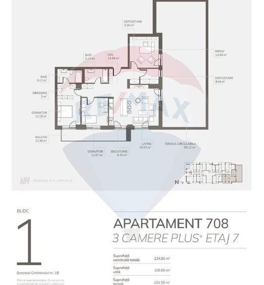 Penthouse 4 camere cu terasa 90 mp | Welmont by ROKMAN