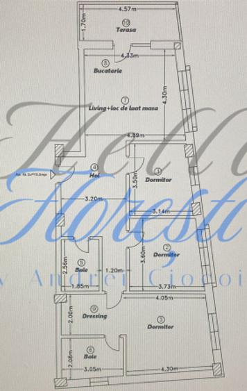 Apartament 4 camere, 93,30mp, Zona Calea Baciului, Cluj-Napoca