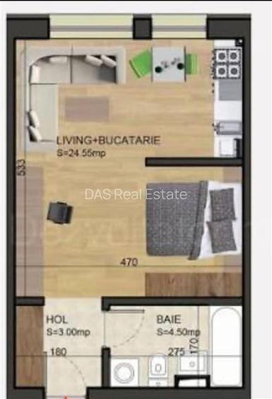 Studio + 2 locuri parcare | Dimitrie Pompeiu - Aviatiei | bloc 2018 - 9