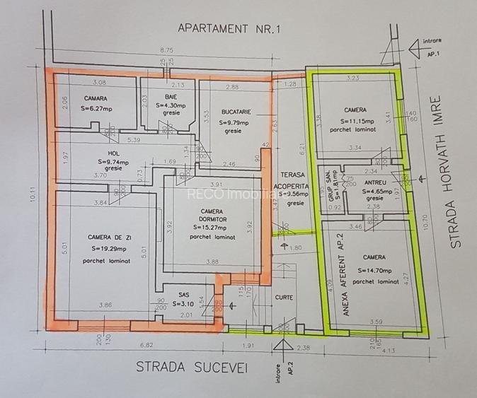 Casa situata pe colt cu terasa, ultracentral pe Sucevei - 7