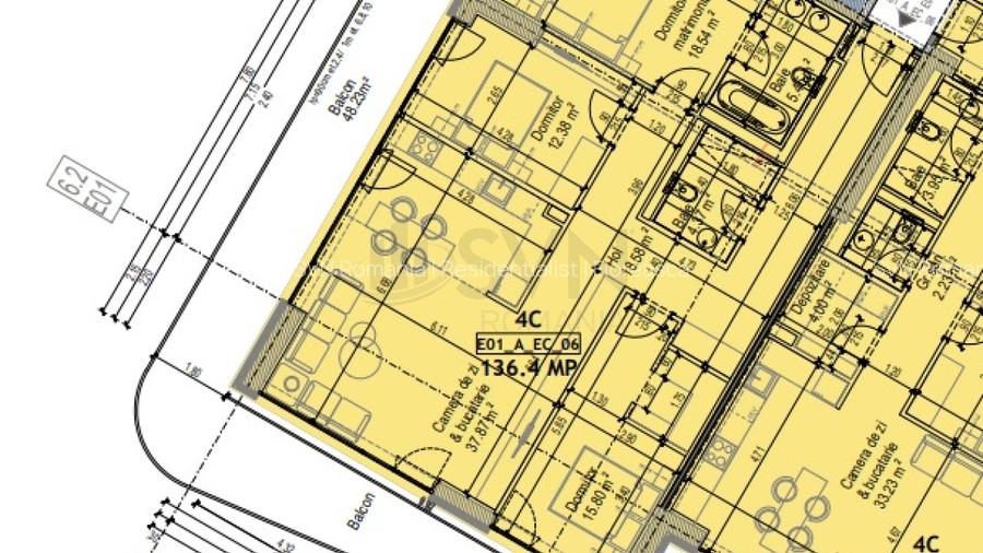REA1023538 Apartament spatios 4 Camere cu terasa spatioasa I Ansamblu rezidentia - 8
