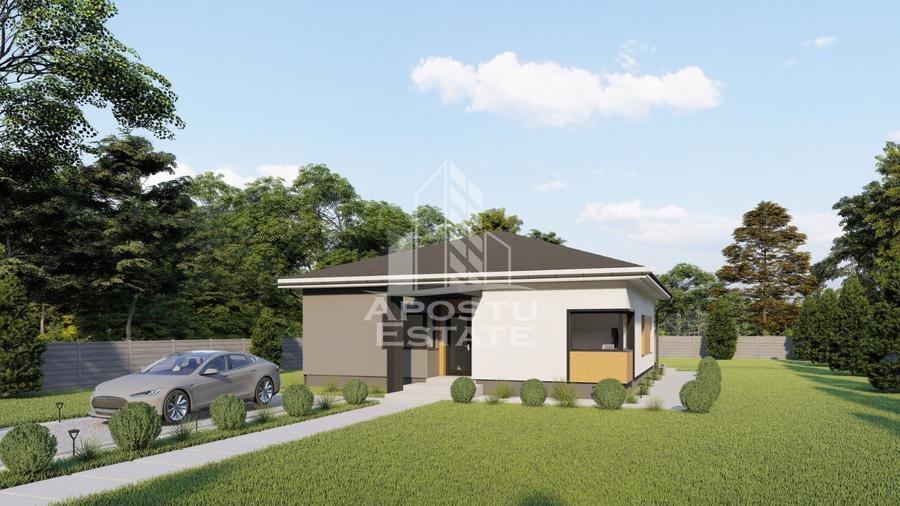 Teren cu proiect casa 160mp - zona Aradul Nou