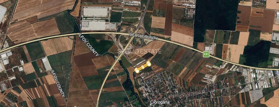 Teren intravilan 20.000 mp | DJ 602 la stradă | 55 ml deschidere | Ciorogârla - 2