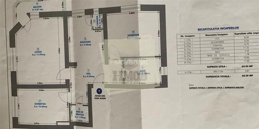 Apartament etajul 1 cu 3 camere 2 bai pe Calea Turnisorului - 8