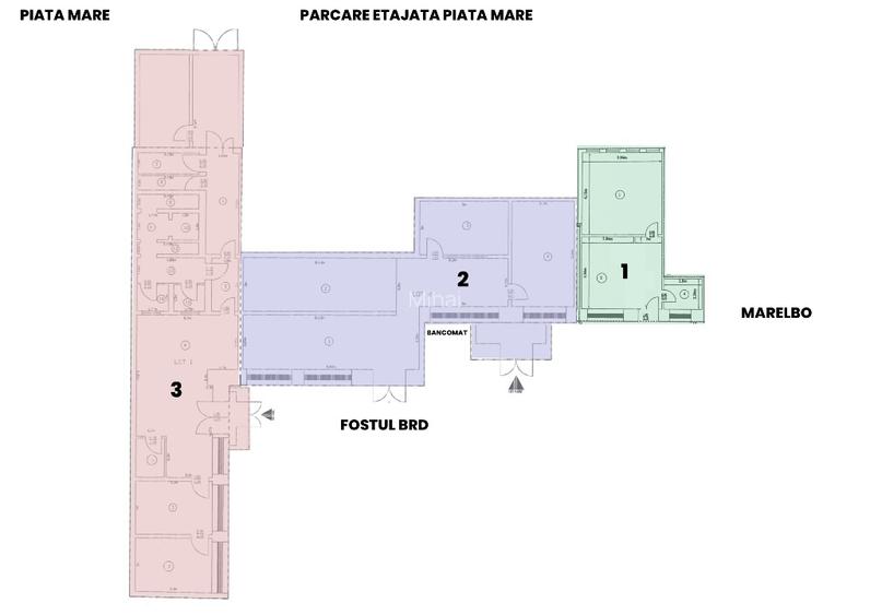 Inchiriez spatii comerciale intre 90 - 500 mp, Pietonal-fostul BRD - 8