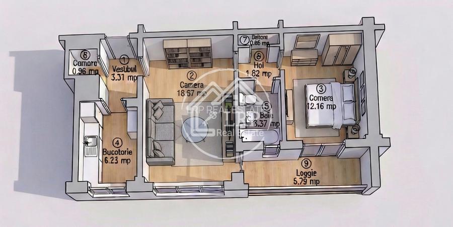 Lacul Tei | Parcul Circului | Etaj 3 | 53 mp | Bloc 1978 Reabilitat - 1