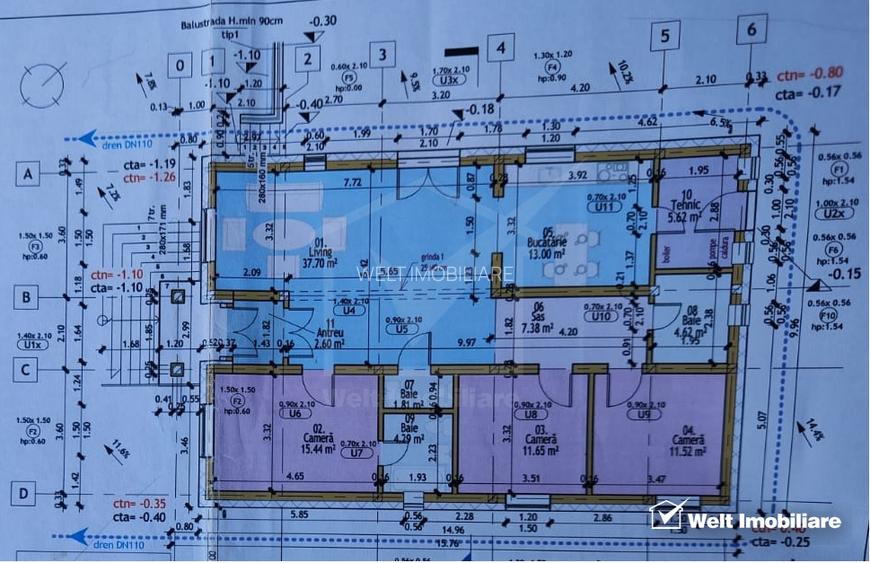 Casa in constructie pe un nivel, Chinteni, personalizeaz-o dupa gustul tau - 2