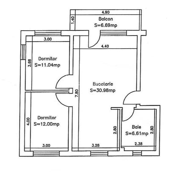 Apartament de vanzare,61mp,115 900 cu parcare inclusa,Floresti. - 13