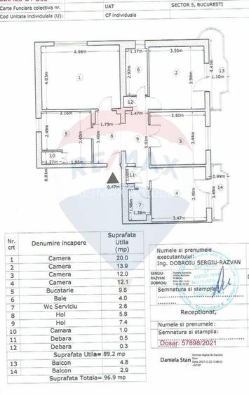 Apartament 4 camere + centrala proprie: str Baltagului - 13 septembrie - 16