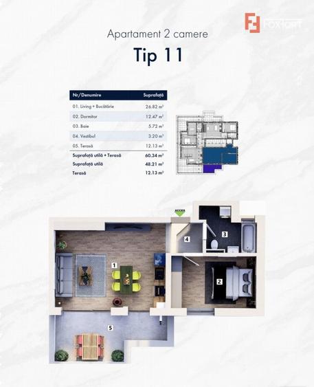 Variante apartamente 2 camere cartier nou zona Mehala - ID V4927 - 17