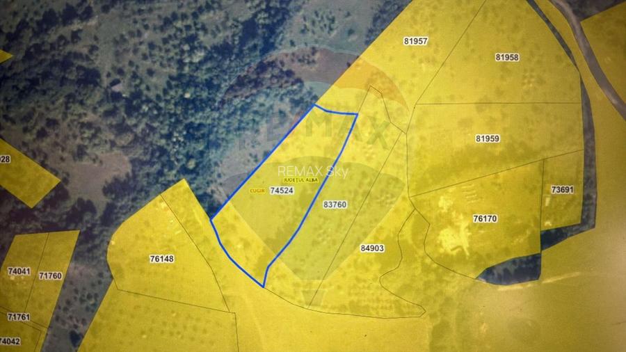 Teren extravilan 6.322 mp, împrejmuit, aproape de stadion Cugir, jud. - 7