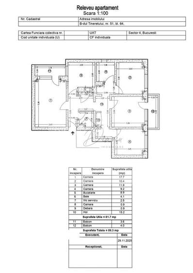 Apartament 4 camere B-dul Tineretului I Locatie excelenta I COMISION 0 - 5