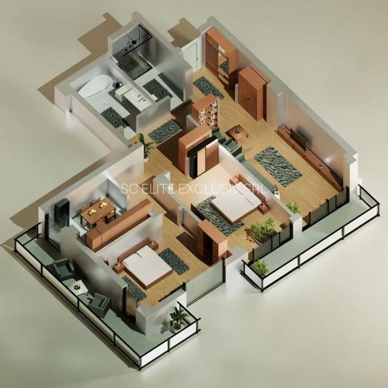 Tomis Nord - Vanzare apartament decomandat cu 3 camere, bloc nou. - 2