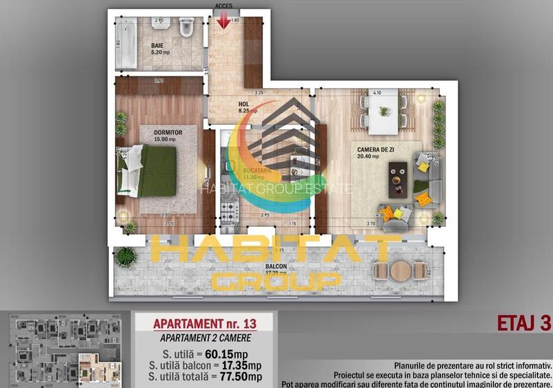 2 camere nou Decomandat 15 min Metrou Grigorescu nou 2026 - 3