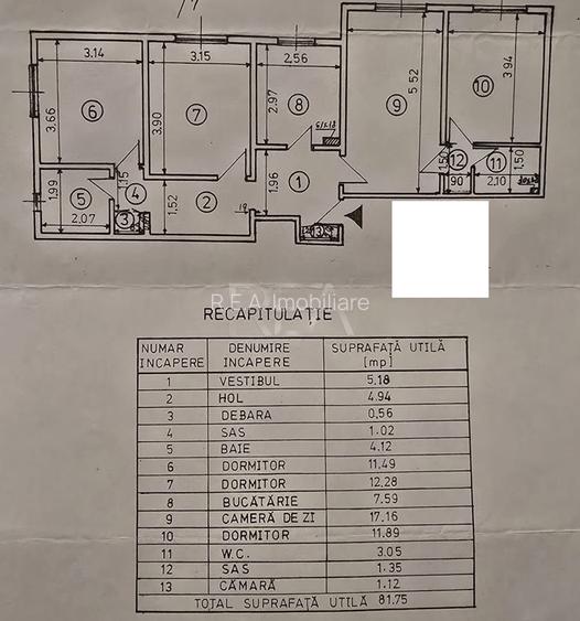 4 camere Dristor decomandat, an 1984, 82 mp - 9
