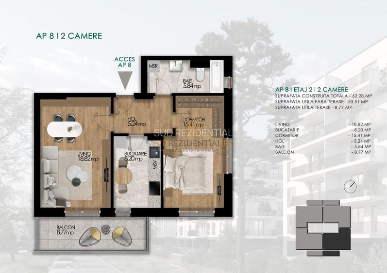 Apartament decomandat cu 2 camere in Gama Residence - Sos. Oltenitei - 1