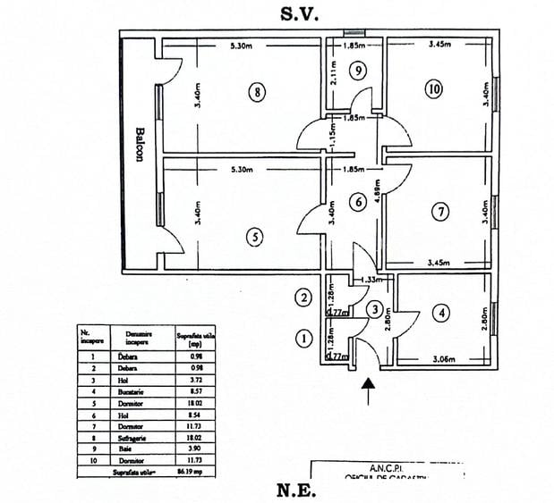 Apartament 4 camere de vanzare Copou