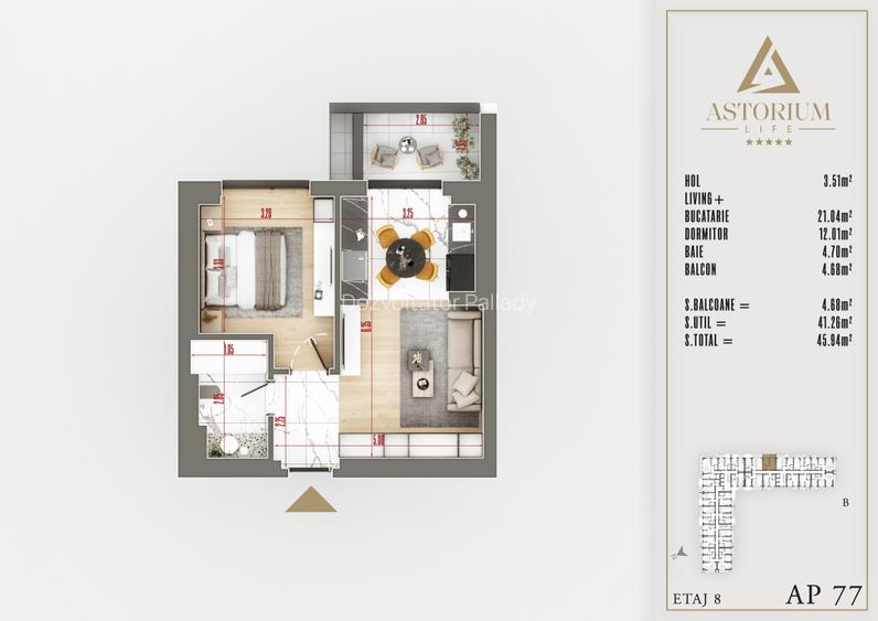 Studio spațios cu balcon – Lux & confort în Astorium Life Pallady! - 5