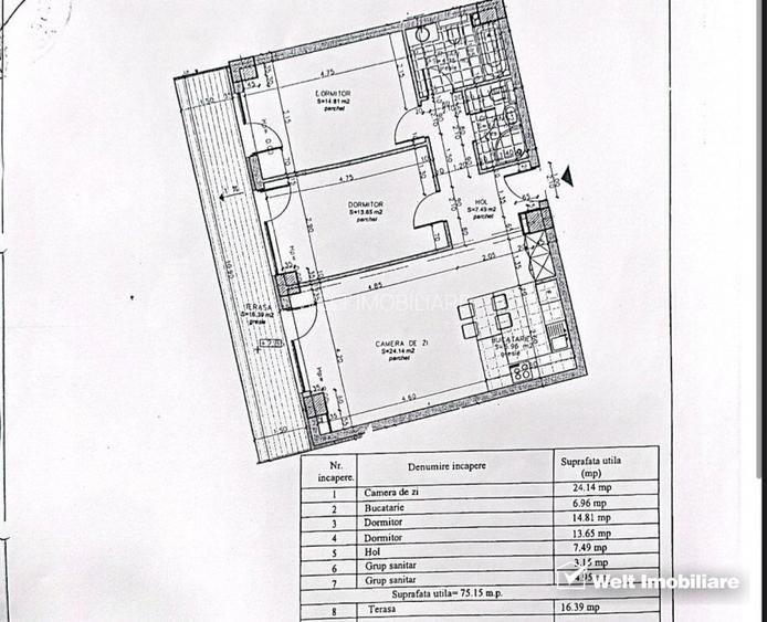 Apartament 3 camere mobilat complet, bloc nou, Buna Ziua ! - 10