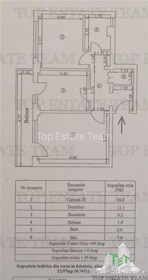 Apartament 2 cam. Vidin - scoala 20 - vanzare - Braila - 8