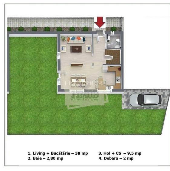 Casa de lux cu 4 camere 2 bai balcon 2 parcari in Selimbar - 23