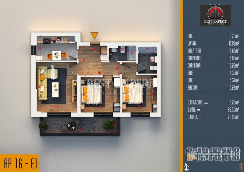 3 Camere Ideal Familie -Zona Linistita /Credit Ipotecar 20% - 3