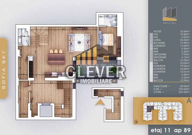 Duplex 5 camere spațios, acces din lift | Ansamblu nou Pallady - 2