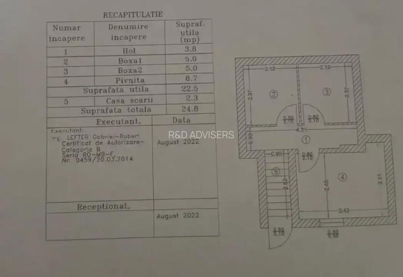 Apartament 4 camere destinație rezidențiala, de birou sau comercială - 21