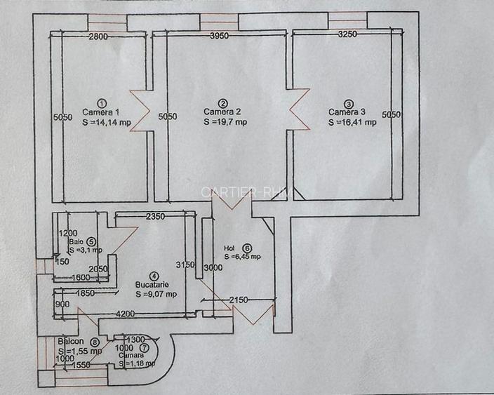 Apartament 3 camere de vânzare – Piața Libertății, Timișoara - 13