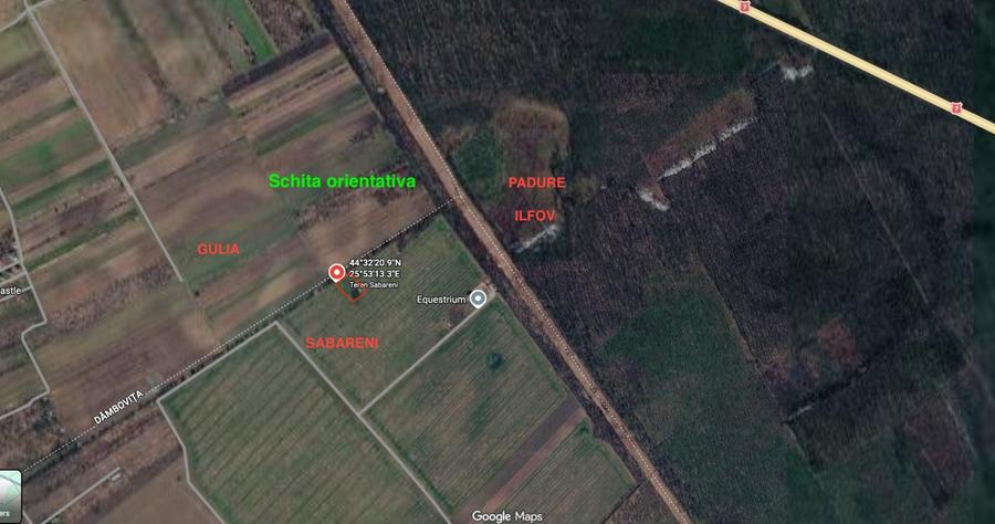 689 mp teren casa, langa padure, Sabareni