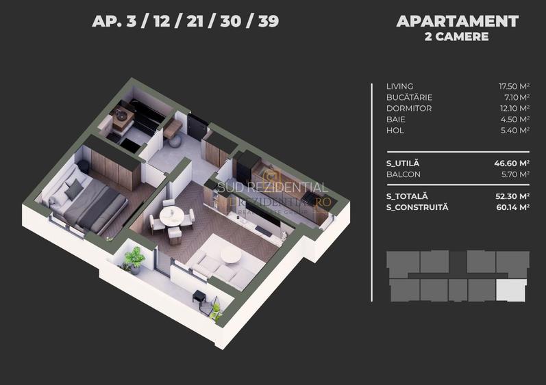 0% Comision! Apartament decomandat cu 2 camere, zona Bd Brancoveanu - 1