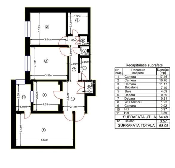Ghencea-Strada Sergent Gheorghe Latea-Apartament 3 camere - 3