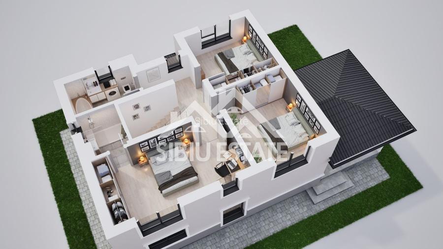 Casă individuală, grădină generoasă- comision 0 - 7