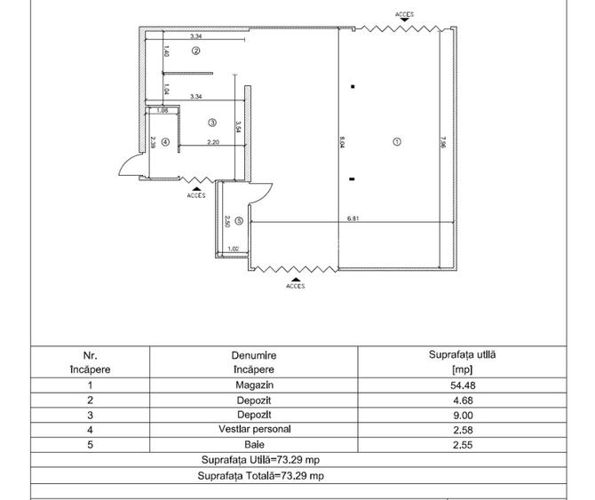 Spatiu pentru restaurant/delivery, 74 mp, terasa, zona Piata 1 Mai - 10