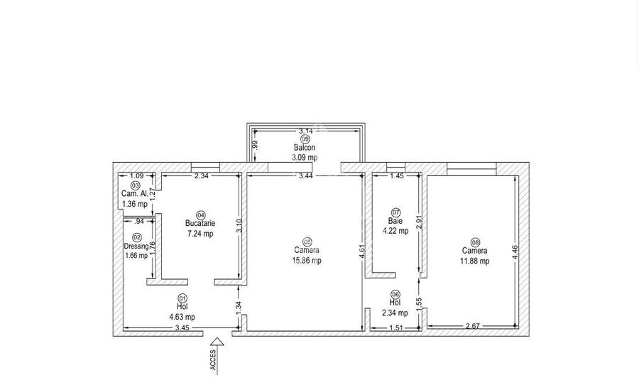 Apartament cu 2 camere de vanzare, zona Aradului, Timisoara - 8